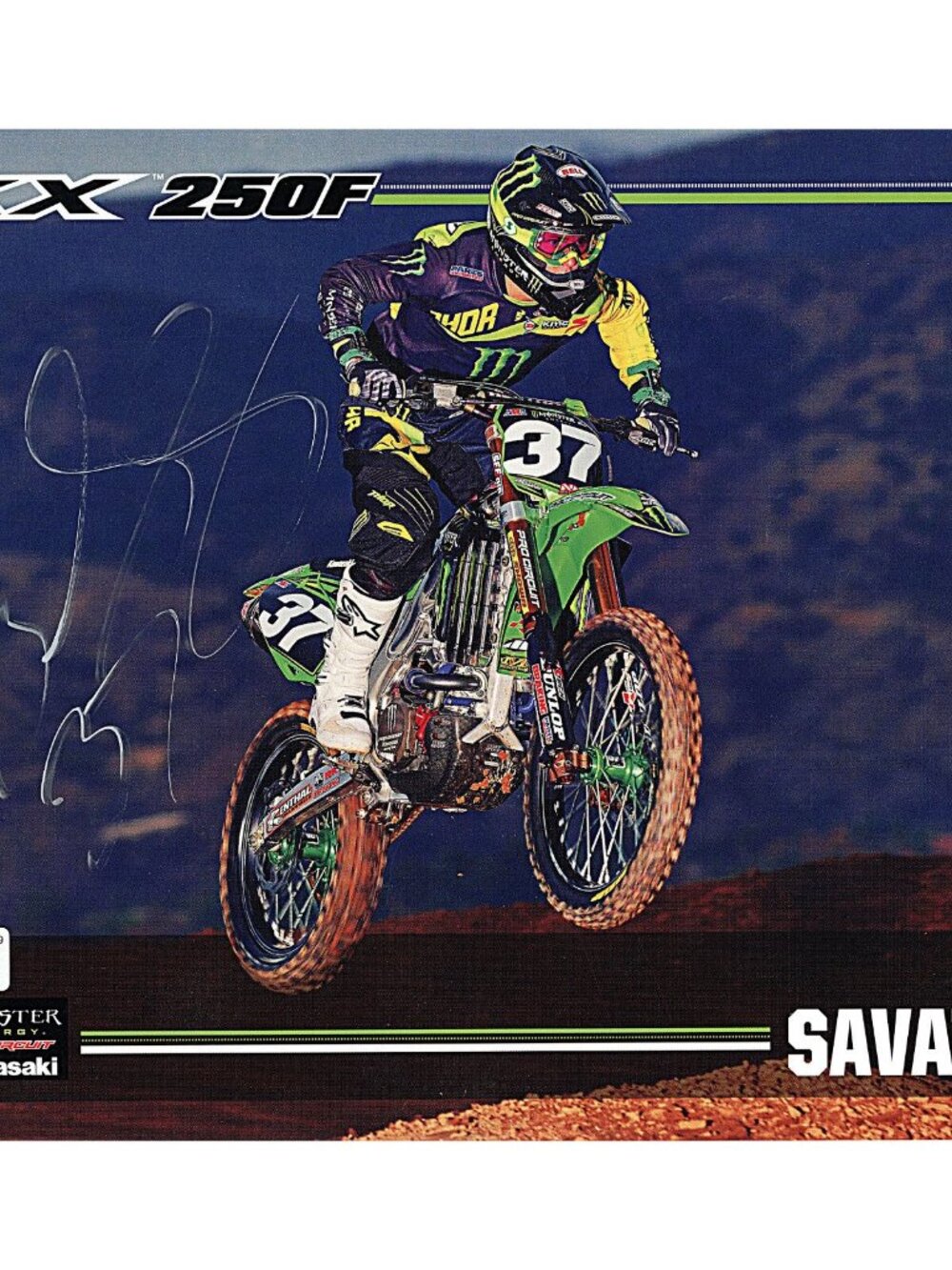 Joey Savatgy Signed Motocross 8x10 Photo Beckett Moto-X Supercross BAS Autograph